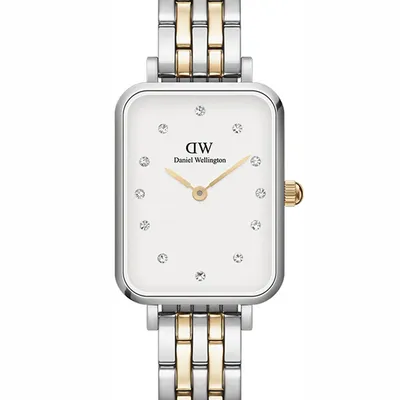 Zegarek damski Daniel Wellington quadro lumine 5-link two-tone 20mm dw00100625 + box (zw519f)