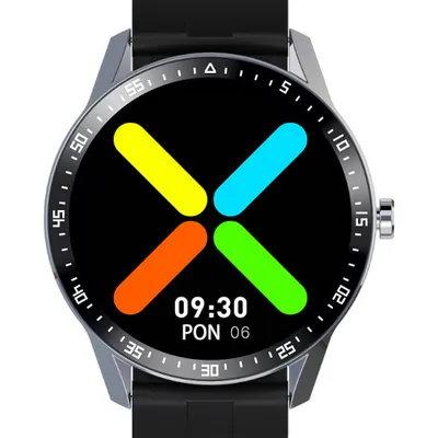 Smartwatch męski G. Rossi sw018-1 silver/black (sg012a) własne tarcze