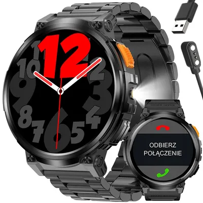 Smartwatch męski Gravity gt23-1 - latarka, dodatkowy pasek (sg031a)