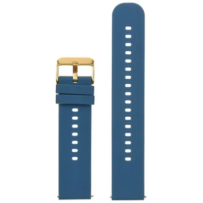 Pasek gumowy do zegarka u27 - granatowy/złoty - 22mm