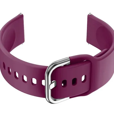 Pasek gumowy do smartwatch u01 - fiolet/srebrny - 18mm