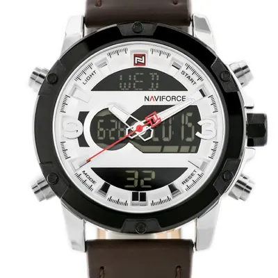 Zegarek męski Naviforce - nf9097 (zn043a) - brown/silver