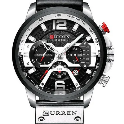 Zegarek męski Curren 8329 (zc027a) - chronograf + box