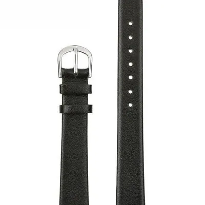 Pasek skórzany do zegarka w36l - czarny - 18mm