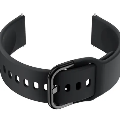 Pasek gumowy do smartwatch u01 - czarny/czarny - 20mm