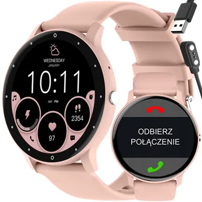 Smartwatch unisex Rubicon rncf16 - bluetooth call, trening google fit (sr058d)