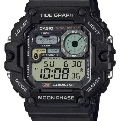 Zegarek męski Casio digital moonphase ws-1700h-1av + box