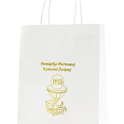 Torebka prezentowa - pamiątka pierwszej komunii - papierowa