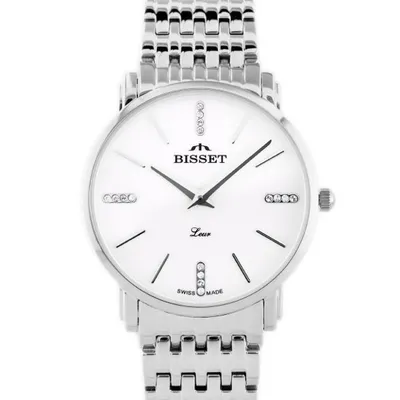 Zegarek damski Bisset bsbe54 - silver/white (zb554a)
