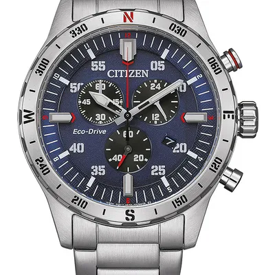 Zegarek męski Citizen eco-drive sporting chronograph at2520-89l + box