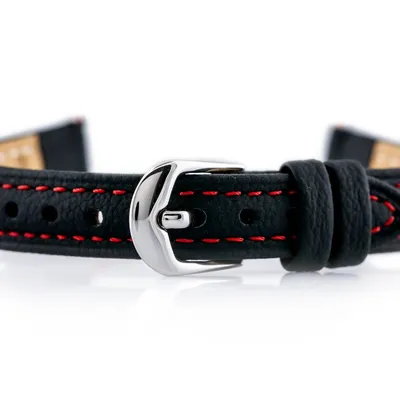 Pasek skórzany do zegarka Bisset bs-158 - 12mm (red)