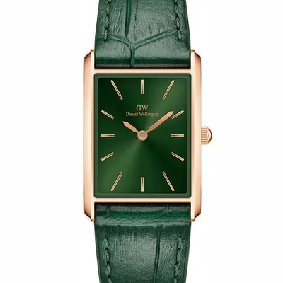 Zegarek damski Daniel Wellington bound crocodile emerald rose gold 22mm dw00100694 + box