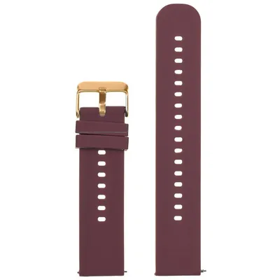 Pasek gumowy do zegarka u27 - fioletowy/rosegold - 22mm