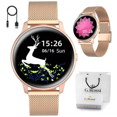 Smartwatch damski G. Rossi sw015-4 rosegold (sg010d)