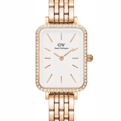 Zegarek damski Daniel Wellington quadro rose gold dw00100672 + box (zw519h)