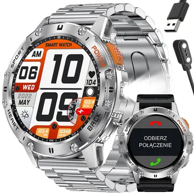 Smartwatch męski Gravity gt22-2 - amoled, dodatkowy pasek (sg030b)