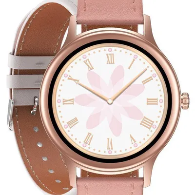Smartwatch damski Pacific 18-6 - dwa paski: różowy / biały (sy015f)