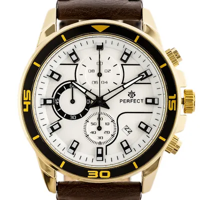 Zegarek męski Perfect ch02l - chronograf (zp351b) + box