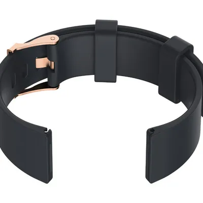 Pasek gumowy do zegarka u15 - ciemny szary/rosegold - 22mm