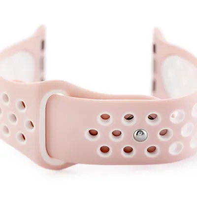 Apple watch pasek u24 - różowy/biały - 38/40mm