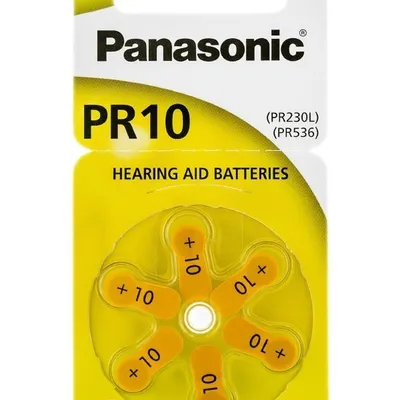 Bateria słuchowa panasonic pr10 - komplet 6szt.