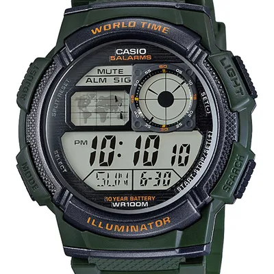 Zegarek męski Casio ae-1000w 3avdf (zd073b) - world time + box