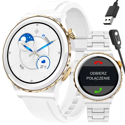 Smartwatch damski Rubicon rnce92 - wykonywanie połączeń, ceramika (sr038d)