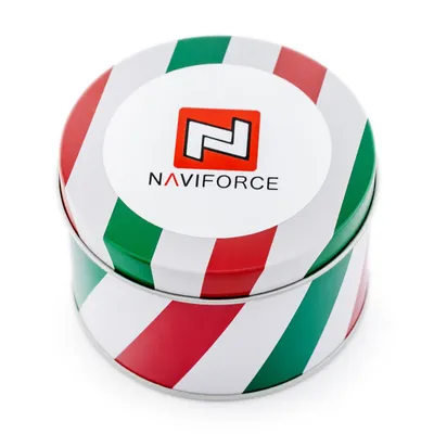 Prezentowe pudełko na zegarek - puszka naviforce - tricolor