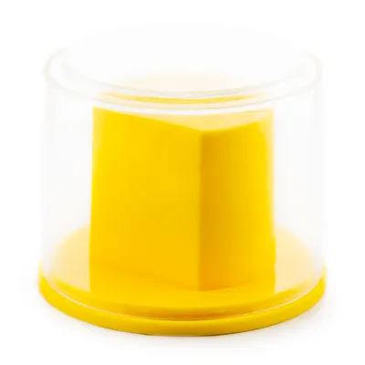 Prezentowe pudełko na zegarek - plastikowe żółte