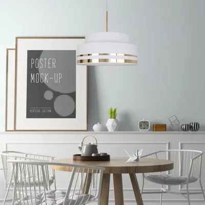 Lampa Tami biała ze złotymi pasami