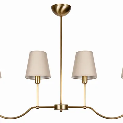 Lampa wisząca 4-punktowa CELESTE z mosiądzu w stylu Modern Farmhouse