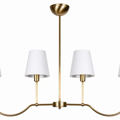 Lampa wisząca 4-punktowa CELESTE z mosiądzu w stylu Modern Farmhouse