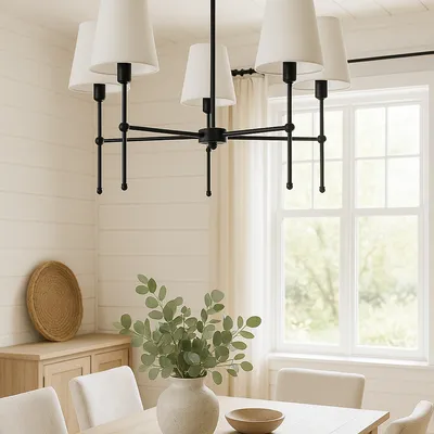 Lampa sufitowa RUSTICA – 5-ramienny żyrandol w stylu nowoczesnej klasyki