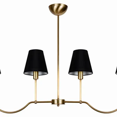 Lampa wisząca 4-punktowa CELESTE z mosiądzu w stylu Modern Farmhouse