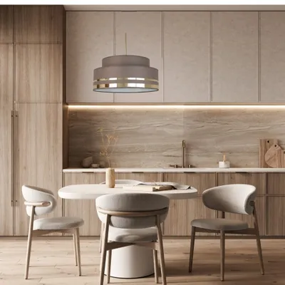 Lampa Tami ciemny beż ze złotymi pasami
