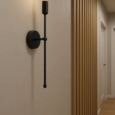 Kinkiet ścienny LUXORE nowoczesny czarny – stylowa lampa ścienna LED do salonu, przedpokoju, łazienki i na schody