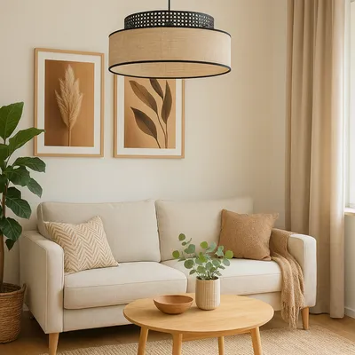 Nowoczesna lampa sufitowa STEFIA boho do salonu – eco styl