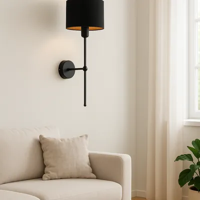 Kinkiet z abażurem w stylu modern farmhouse MODENA
