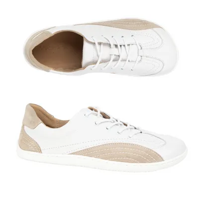 Półbuty barefoot damskie skórzane Wasak 0800W białe