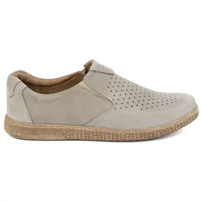 Buty męskie skórzane Casual 854/L/2 szare