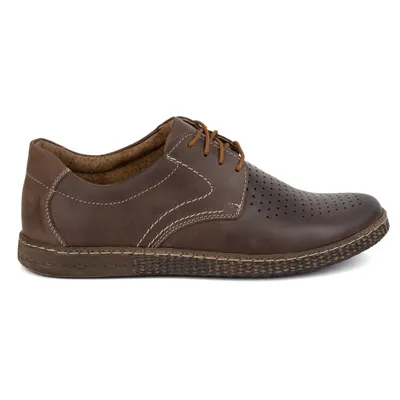 Buty męskie skórzane Casual 933/L/2 brązowe