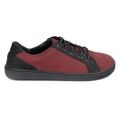 Buty skórzane damskie JOKER 910j bordowe