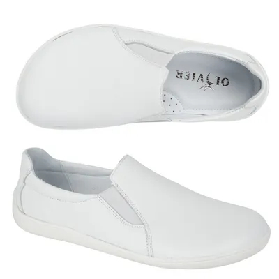 BAREFOOT Damskie minimalistyczne wsuwane 1308POL białe