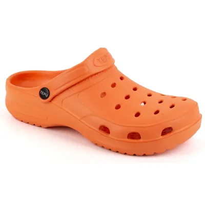 KLAPKI buty LEKKIE chodaki pomarańczowe