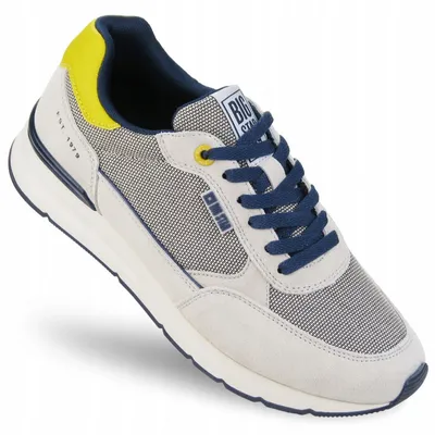 Buty męskie sportowe półbuty memory foam Big Star LL174120 beżowe