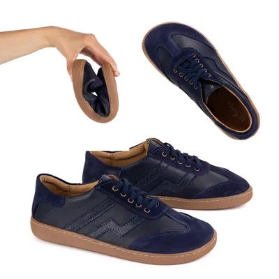 Buty barefoot damskie skórzane Olivier Eliza granatowe