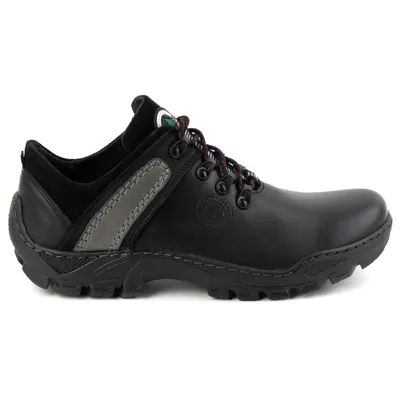Skórzane buty trekkingowe męskie 311GT czarne