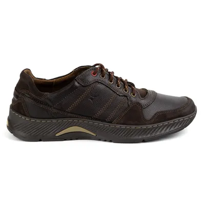 Buty męskie skórzane sznurowane SPORT STYLE 315GT brąz floter