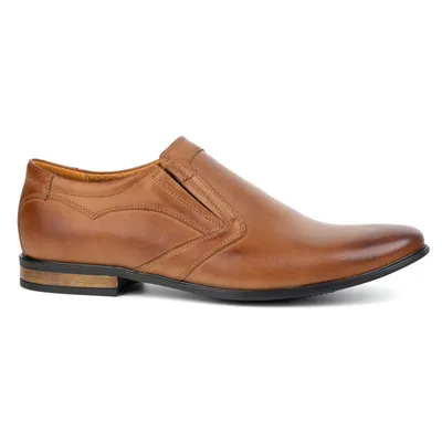 Buty męskie skórzane wizytowe 1035 braz buf