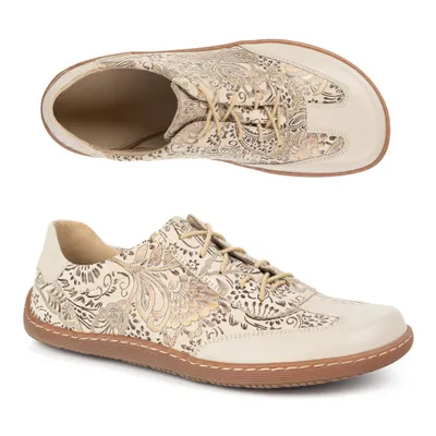 Buty BAREFOOT damskie skórzane minimalistyczne 1287 beżowe